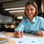 planejamento orçamentário - pessoa avaliando orçamento em uma mesa do escritório