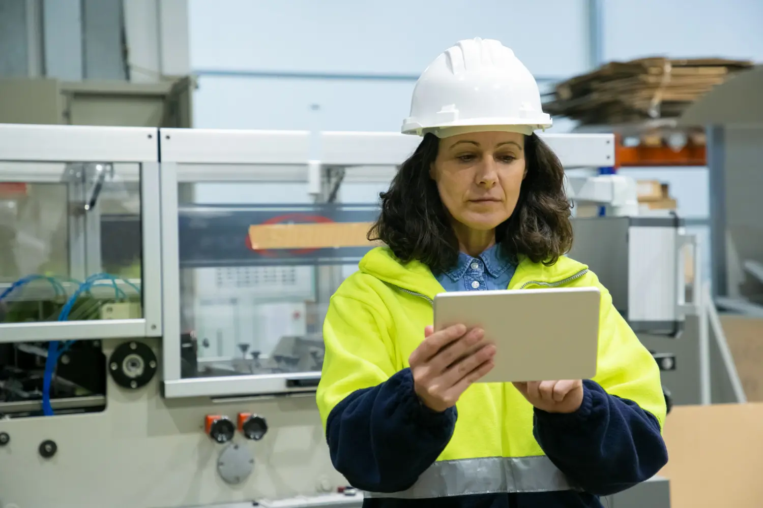 pcp na indústria moveleira - mulher realizando o controle da produção de móveis